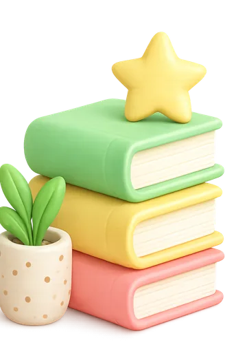 A heart and stacked books representing character building